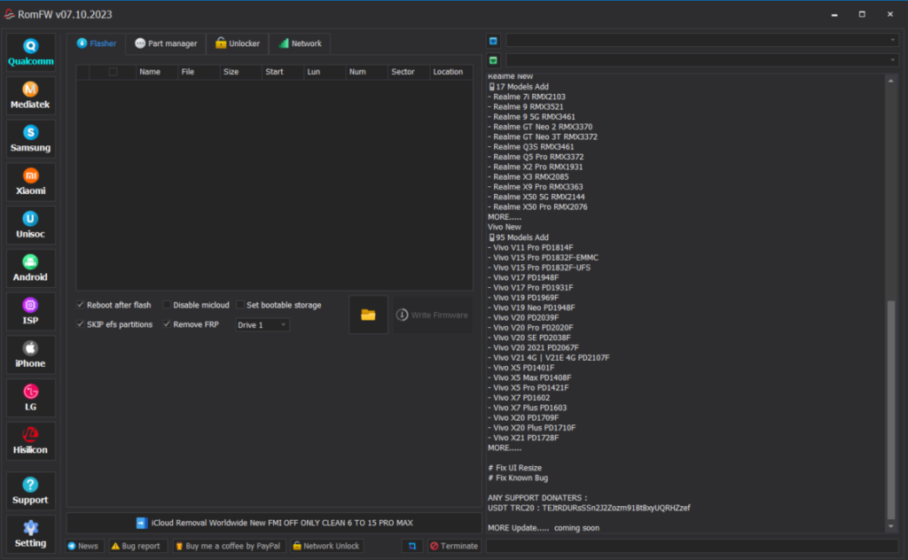 RomFW Tool v23.12.2023 – Android & iPhone Service Tool – Version 6.0.0